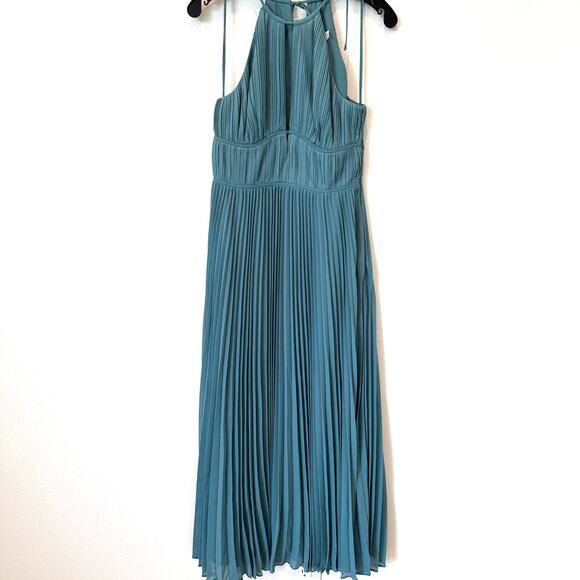 Jonathan Simkhai Carli Plissé Pleated Halter Maxi Dress Size 4 NEW - Picture 8 of 12